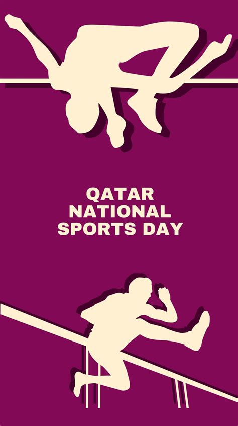 Qatar National Sports Day Iphone Background In Eps Illustrator