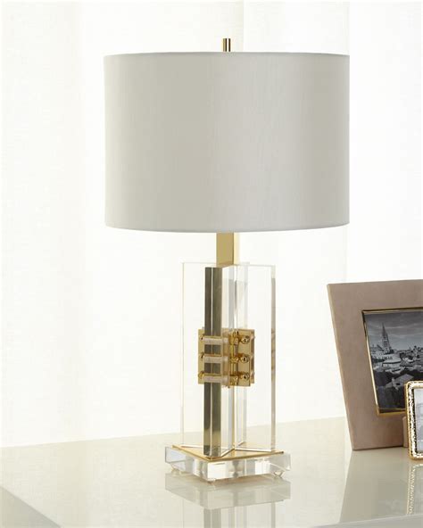 John Richard Collection Brass And Acrylic Table Lamp Neiman Marcus