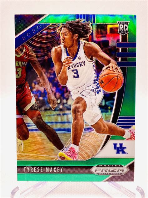 2020 21 Panini Prizm Draft Picks 14 TYRESE MAXEY RC Green Prizm