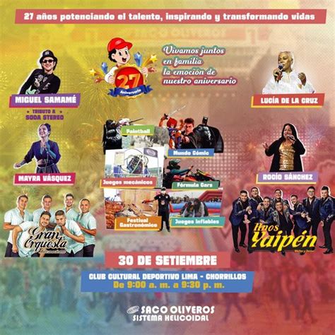 Saco Oliveros Celebra Su Aniversario Omega Peri Dico Escolar