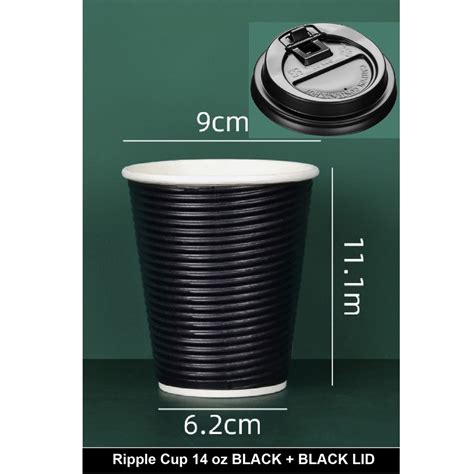 READY STOCK Ripple Wall Take Away Paper Cup Paper Hot Cup With Lid Cawan Kertas Dengan Penutup