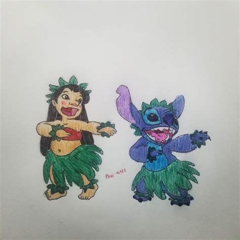 Lilo and Stitch ink drawing | Ink drawing, Drawings, Lilo and stitch