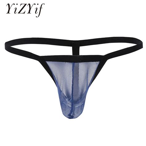 Men G String Thong Underwear Sexy Men Panties Lingerie See Through G String Bikini Underwear
