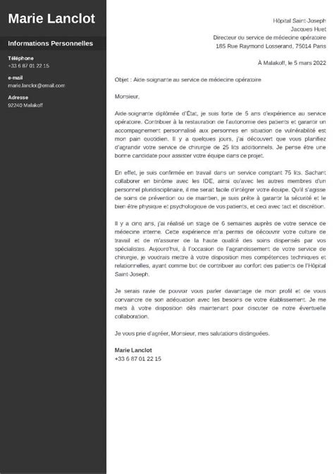 Lettre de motivation de candidature spontanée 2 exemples