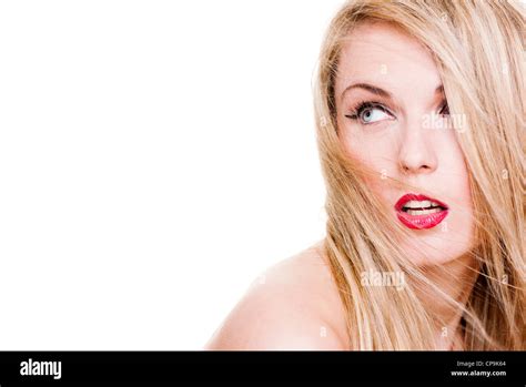Blonde Model Beauty Headshot Stock Photo Alamy