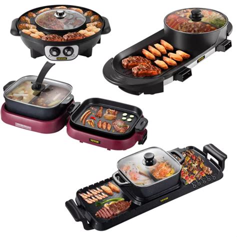 Vevor In Elektrischer Hot Pot Grill Hotpot Grillpfanne Feuertopf Grilltopf Eur