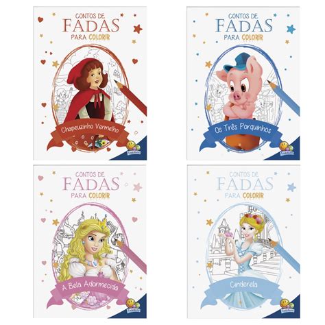 Contos De Fadas Para Colorir TODO LIVRO Disney Bliss Papelaria