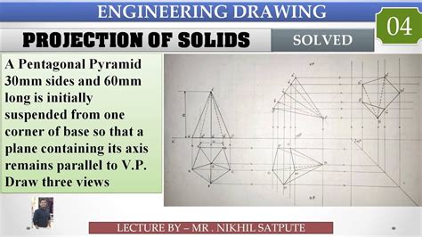 Engineering Drawing Projection Of Solids Problem 04 Learn With