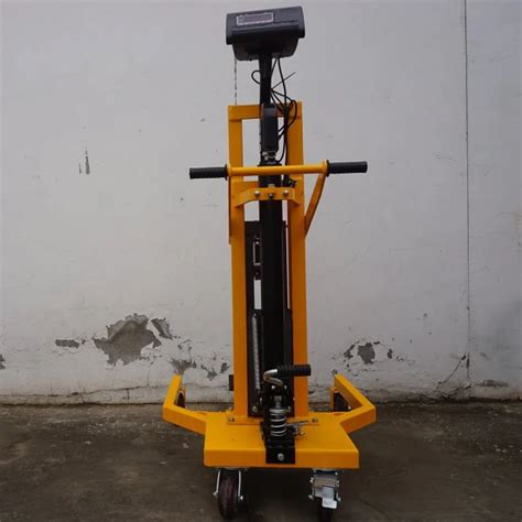 450kg Manual 55 Gallon Drum Carrier Hydraulic Lifter With Scale