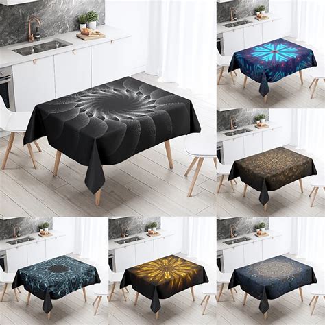 Nappe Rectangulaire Imperm Able Motif Mandala G Om Trique Psych D Lique