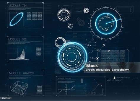 Hud Untuk Desain Permainan Komputer Layar Radar Digital Desain Tampilan