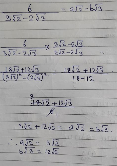 If A And B Are Rational Numbers And Upon Root Minus Root Is