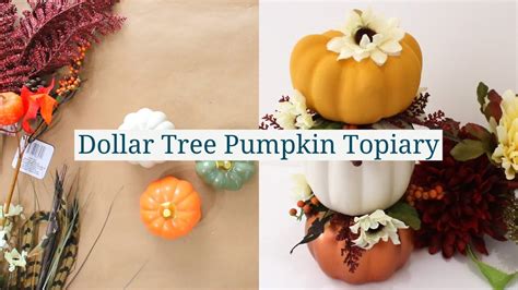 Stacked Pumpkin Topiary Diy Dollar Tree Fall Decor Week 2020 Day 1 Youtube