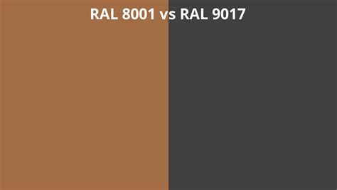 Ral 8001 Vs 9017 Ral Colour Chart Uk