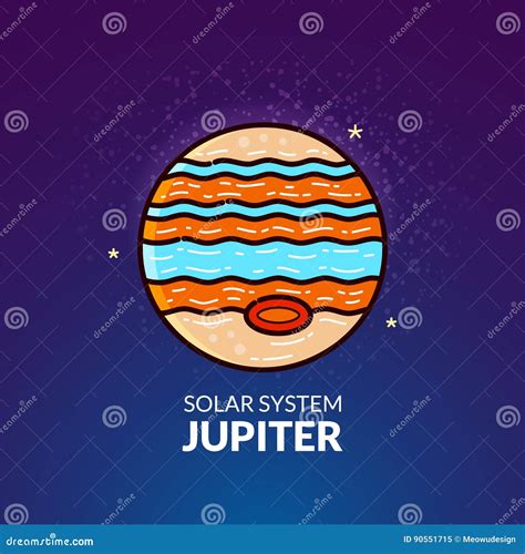 Planet Jupiter Vector Illustration Stock Vector Illustration Of