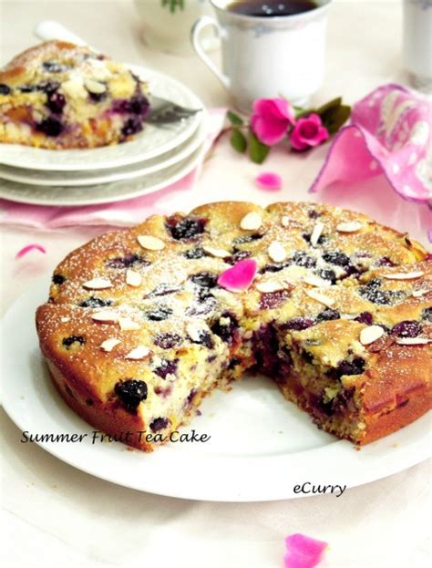 Summer Fruit Tea Cake | eCurry - The Recipe Blog