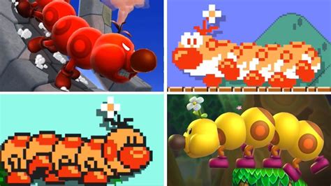 Evolution Of Big Wiggler In Super Mario Games Youtube