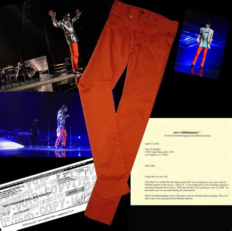 Michael Jackson This Is It Worn Pants