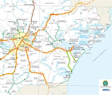 Mapa Curitiba Litoral Do Paran