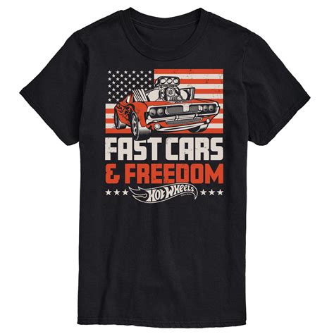 Hot Wheels Fast Cars And Freedom Usa Men S Short Sleeve T Shirt Walmart