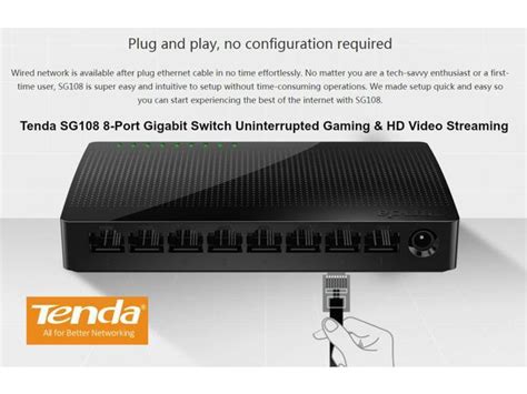 Tenda Sg108 8 Port Gigabit Desktop Switch Neweggca