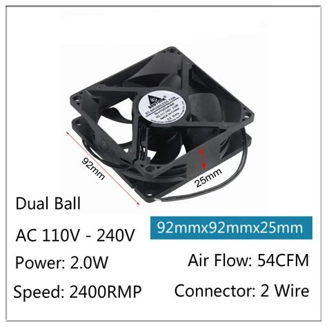 Gdstime ventilador de refrigeração sem escova para motor 20 peças 110