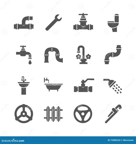 Sanitary Engineering Cartoon Icons Vector Illustration Cartoondealer