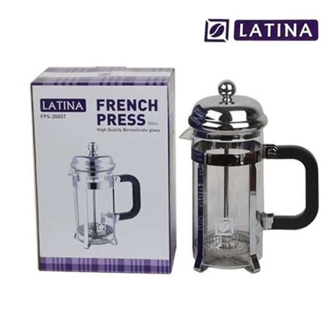 Promo Alat Kopi Latina Bernoulli French Press FPS ST Cc Borosilicate Diskon Di Seller