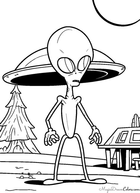 Alien Coloring Page Magicdreamcolors