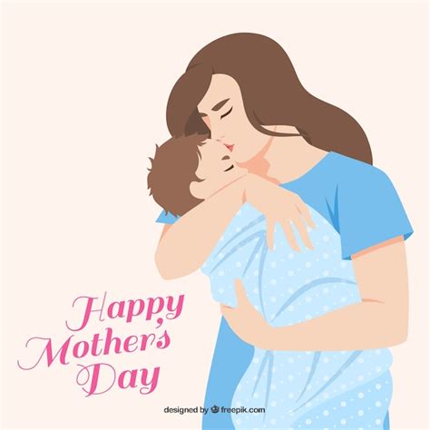 Free Vector Cute Background Of Mother Kissing Her Son