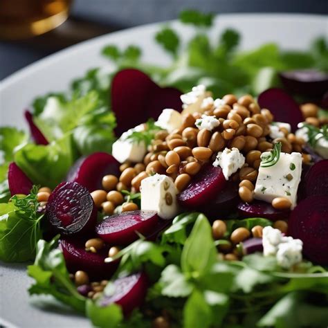 Rick Steins Lentil Beetroot Goats Cheese Salad