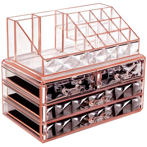 Amazon Hblife Acrylic Clear Dustproof Makeup Storage Organizer