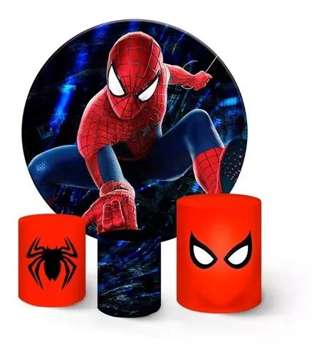 Kit Painel Homem Aranha 3 Capa Cilindro Veste Fácil Parcelamento