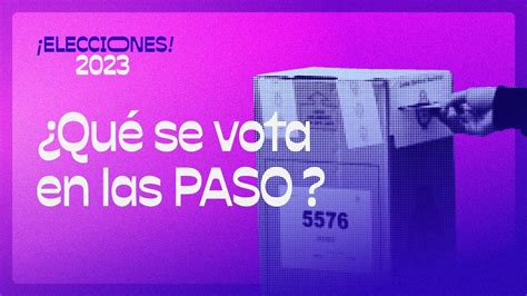 Paso 2023 Qué Se Vota Este Domingo En Toda La Argentina Youtube