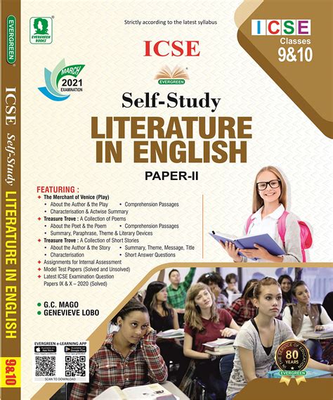 Evergreen Icse Self Study In English Literature Paper For