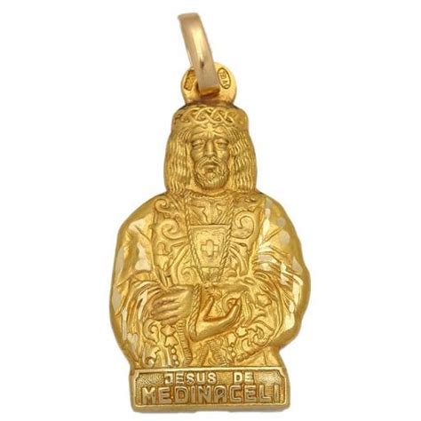 Medalla Oro Cristo De Medinaceli Silueta X Mm