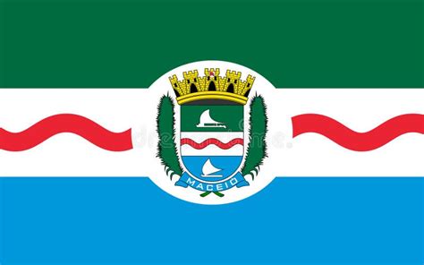 Bandeira De Maceio - Flag of Maceio in Alagoas, Brazil Stock Illustration - Illustration of ...