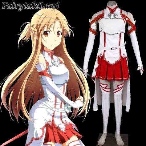 Hot Anime Sword Art Online Asuna Yuuki Cosplay Costume Fancy Halloween