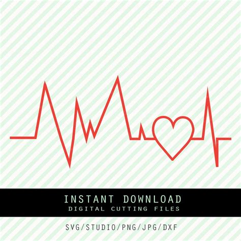 Heart Beat Svg Pngjpg Dxf Cutting File Cricut Silhouette Etsy