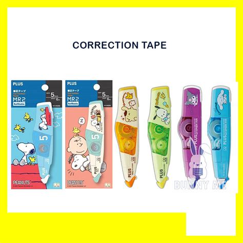 Bunny Plus Whiper Mr Correction Tape Snoopy Sanrio Series Mm X M