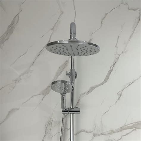 Dbs Carrara White Marble Matt Mm Wide Shower Panel M X M Pvc