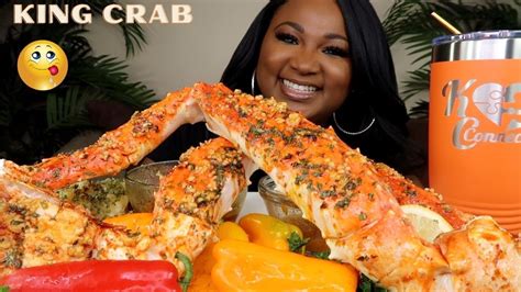 X Spicy King Crab Legs Seafood Boil Mukbang Garlic Butter