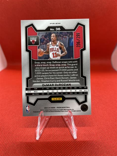 2023 24 Panini Prizm DeMar DeRozan RED Pulsar No 36 236 299 MCP