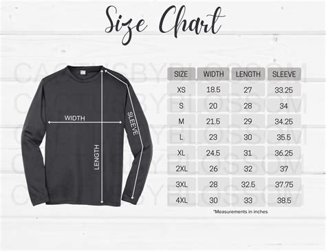 BUNDLE Size Chart Color Chart Sport Tek ST350LS Mockup Long Sleeve