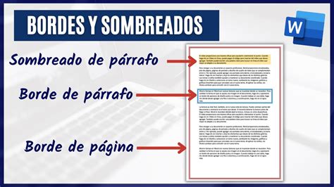 Como Insertar BORDES Y SOMBREADOS En Word YouTube