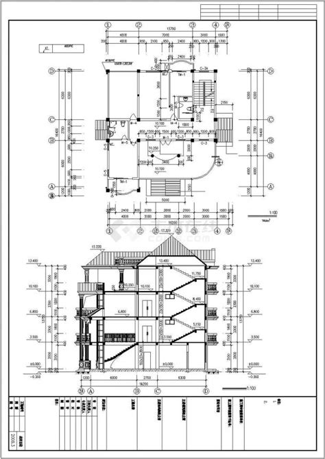 曲阜市安锦花园小区810平米四层砖混结构住宅楼建筑设计cad图纸住宅小区土木在线