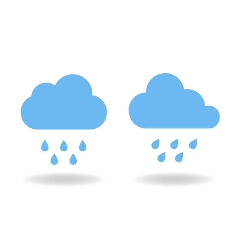 Icône De Pluie Vecteur Nand Symbole De Pluie Nuage | Vecteur Premium