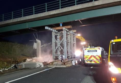 M6 Reopens After Bridge Struck By A Lorry But Delays At Junction 15 And