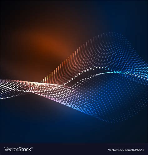 Wave Particles Background Royalty Free Vector Image