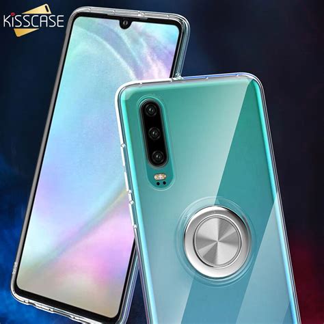 Kisscase แหวนโปร่งใสสำหรับ Huawei Mate 20 Lite P30 20 Lite Tpu คริสตัล